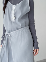 button sheer dress (3color)