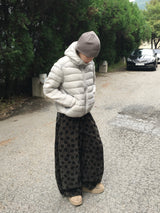 Grid Leather Patch Waffle Beanie (2c)