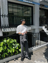 ASCLO ジャカード クロップ半袖 Tシャツ(3color)