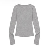 RICOA HENRY NECK SLIM FIT LONG SLEEVE T (4COLOR)