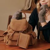 Nube Suede Mini Backpack (Camel)