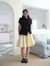 COTTON FLARE SKIRT (LEMON)
