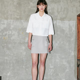 Crop Cotton Blouse White