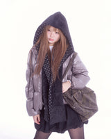 Fluffy hood muffler (black)