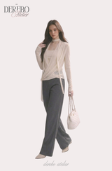 daisy scarf chiffon shirring blouse top