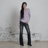 C 90S LINE BASIC LONG SLEEVE T-SHIRT_SMOKE PINK