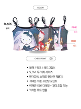 Fuzzy Cartoon Bow Sleeveless Camisole Tea
