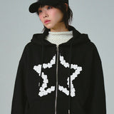 [UNISEX] フラワースターフーディドジップアップ
