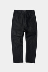 ナチュラルハイウェストバギーフィットデニムパンツ (Black)