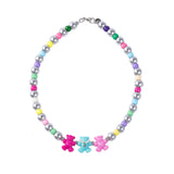 Dancing Bear Grey Pearl Necklace
