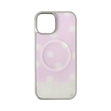 [MADE] [+MagSafe] BERRY DOT PHONE CASE PINK (glass silver bumper)