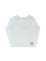 Garden stitch hoodie / ivory