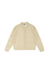 Pastel see-through knit cardigan