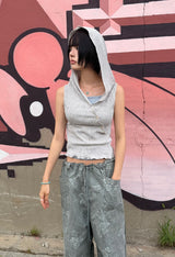 RIPSTOP FLOWER WIDE PANTS
