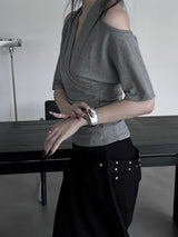 minimal bold silver bangle