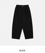 Vintz three-pin tuck balloon wide cotton pants