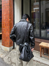 Millie cropped leather blazer jacket