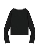 RIEN HEART PATCH LAYERED CARDIGAN