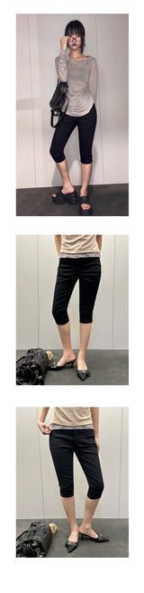 Shy Black Capri Jeans