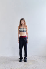4 BUTTON SEMI FLARED PANTS