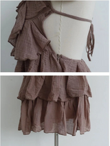 DRAMATIC OPEN-BACK RUFFLE MINI DRESS