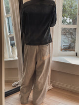Fire embroidery string training pants