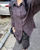Rui Vintage Wine Check Shirt