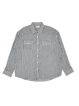 No.1242 W check thin SHIRT (4color)