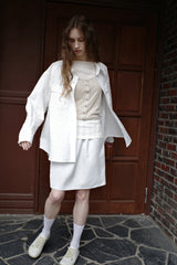 Satin skirt, Grey