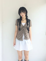 vintage shirring button t