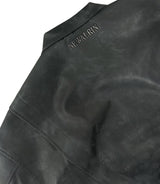 Newalrin エンブレム ウォッシュドレザージャンパー