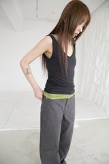 span melange sleeveless top(4colors)