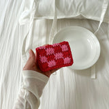 STRAWBERRY CHECKERBOARD WALLET