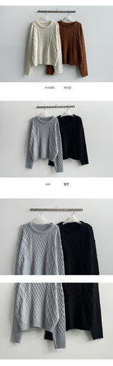 スロフィッシャーツウィステッドニットウェア (4 colors)