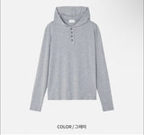 [Unisex] Henry neck hood long sleeves(3color)