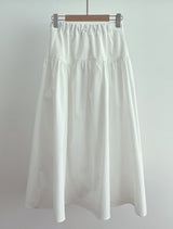 Eki Banding Shirring Flare Long Skirt
