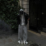 [HFORUS MADE]Layer Shoulder Hooded zip-up IN GREY