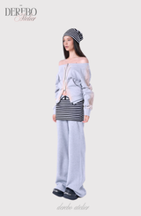 Gradient Off-Shoulder Zip-Up (TOP)