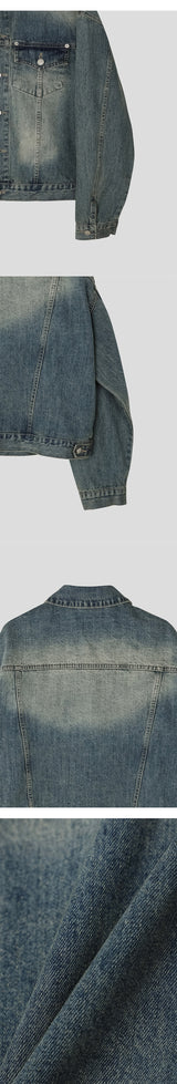 [S/S] バルキーウェスタンクロップデニムジャケット(2color)