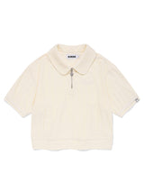 COLLAR TERRY HALF ZIP UP [IVORY]
