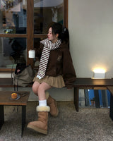 [ORIGINAL] Wrapping Leopard Fleece Hoodie
