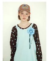 【即日発送】UnsocialNigh original niche design illustration print star Taichi Dog cap female versatile 