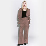 Wide-leg hook Trouser BEIGE