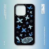 Flower Blooms Epoxy Phone Case (Blue-BK)