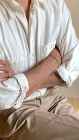Positivity, double line bracelet_November Birthstone