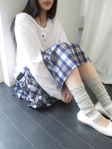 milky knee socks