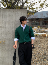  all-day round neck knit cardigan