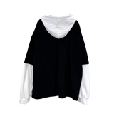 crying layered hoodie