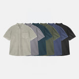 LMN Rainy Pigment Oversized Fit Half Shirt (6 colors)