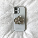 胡蝶蘭モチーフのグリップトック(silver)